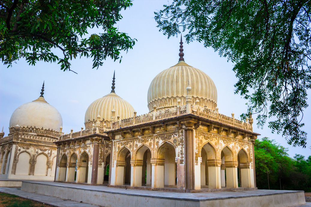 Famous Qutb Shahi Tombs in Hyderabad India, tourist spot.