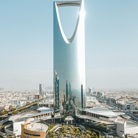 The Kingdom Center Building in Riyadh, Saudi Arabia